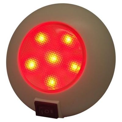 TH Marine LED-51830-DP Dome Light with Switch, Red/White Athletics, Exercise, Workout, Sport, Fitness