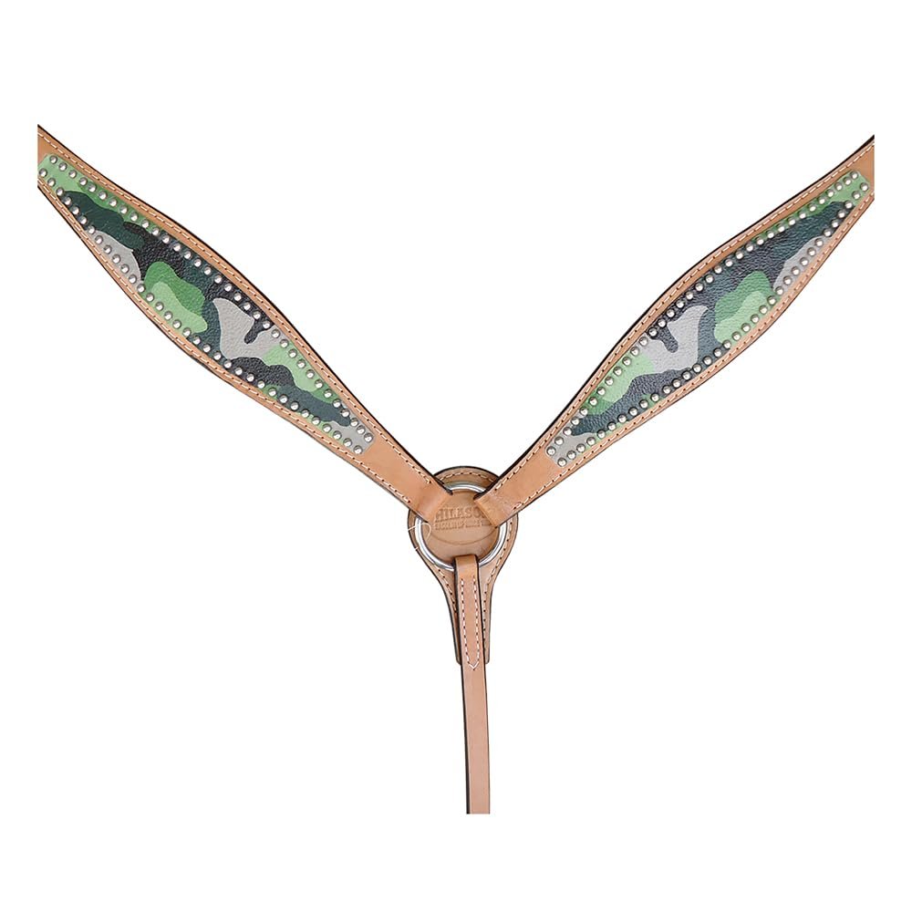 HILASON Western Horse Leather Breast Collar Camo | for Horses