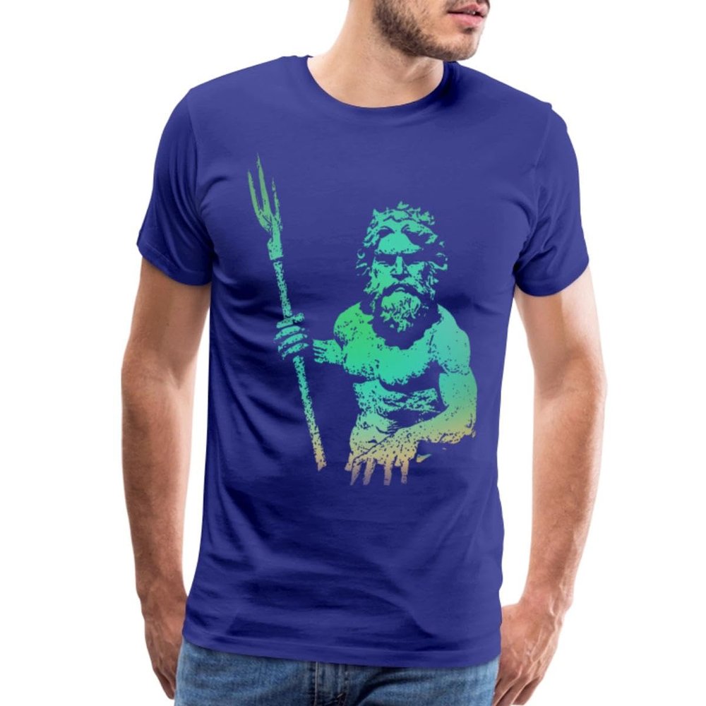 King Neptune Men's Premium T-Shirt Royal Blue