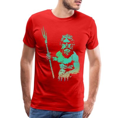 King Neptune Men's Premium T-Shirt Red