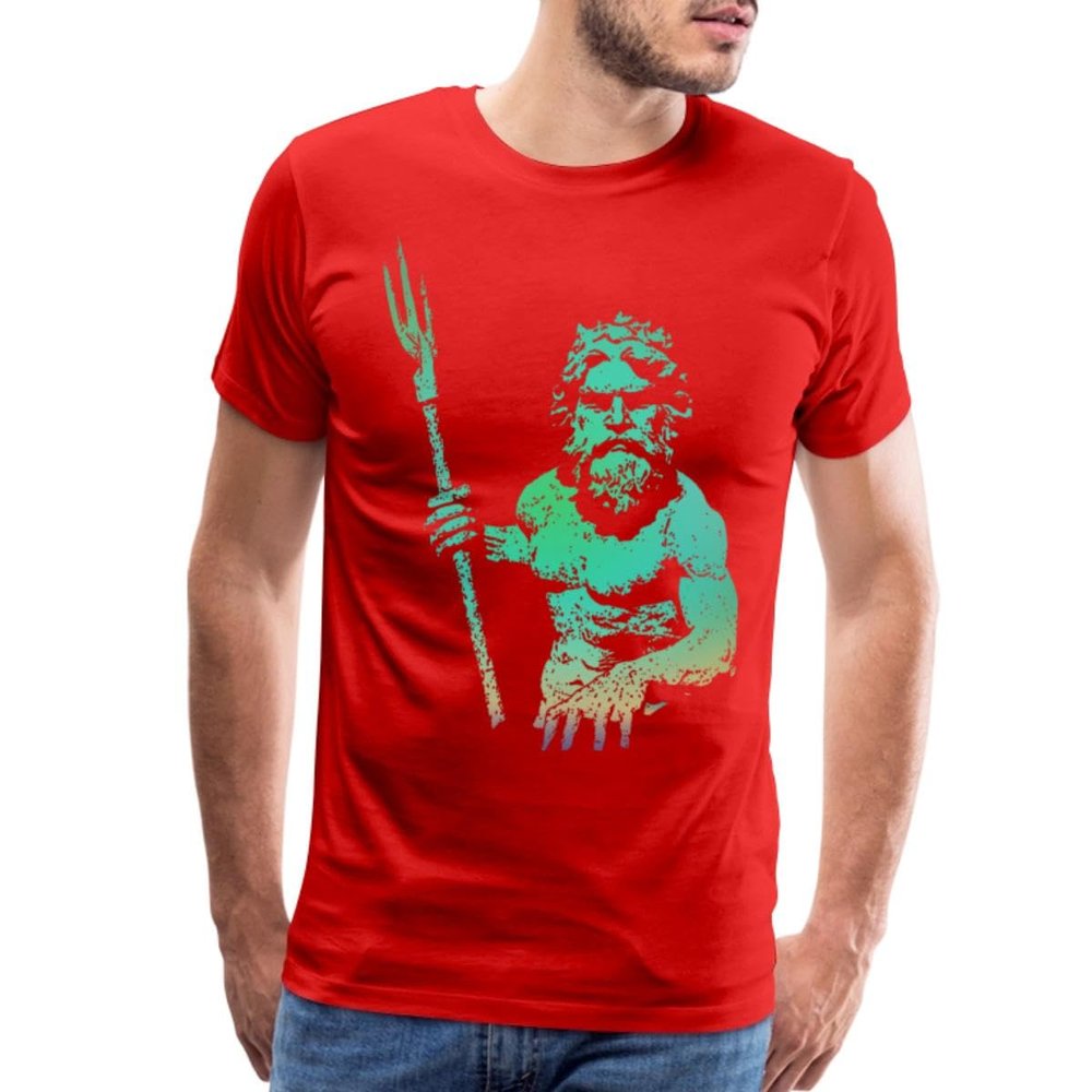 King Neptune Men's Premium T-Shirt Red