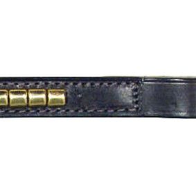 William Hunter Equestrian Clincher Brow Band Brass - Brown - cob