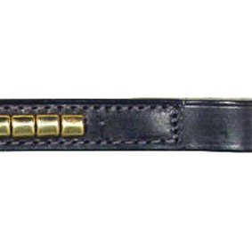 William Hunter Equestrian Clincher Brow Band Brass - Brown - cob