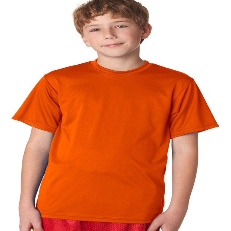 C2 Sport Youth Short Sleeve Performance T-Shirt S Burnt Orange