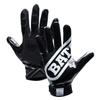 Battle Sports Double Threat Wide Receiver Football Gloves - Adult and Youth Football Gloves - Ultra Stick Gloves - Adult Small, Black view 1