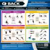 Back Exercise | Full Workout Improves Strength Training | Laminated Gym and Home Poster | Includes Online Video Training Support | Size - 594mm x 420mm (A2) | Improves Personal Fitness view 1