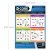 Core Exercise | Full Core Workout | Improves Strength Training | Laminated Gym and Home Poster | Includes Online Video Training Support | Size - 594mm x 420mm (A2) | Improves Personal Fitness view 2