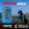 CATEYE Padrone Wireless Bike Computer  Oversized Display Cyclocomputer, Wireless Speedometer & Odometer, FlexTight Mount, Auto Start/Stop, Programmable Odometer (Blue) view 2
