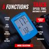 CATEYE Padrone Wireless Bike Computer  Oversized Display Cyclocomputer, Wireless Speedometer & Odometer, FlexTight Mount, Auto Start/Stop, Programmable Odometer (Blue) view 4