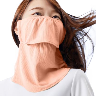 YAKeNU UV CUT MASK UV Sun Protection Mask for Face & Neck, Yake-nu Standard, Hook and Loop Closure (402 Orange)