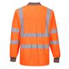 Portwest S277 Comfortable Reflective Hi Vis Polo Shirt L/S Orange, Medium view 2