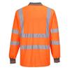 Portwest S277 Comfortable Reflective Hi Vis Polo Shirt L/S Orange, Medium view 4