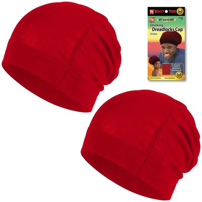Unisex Stretchable Dreadlocks Cap Soft, Lightweight, Durable, and Comfortable for Nighttime Wear (US, Alpha, One Size, Big, Red)
