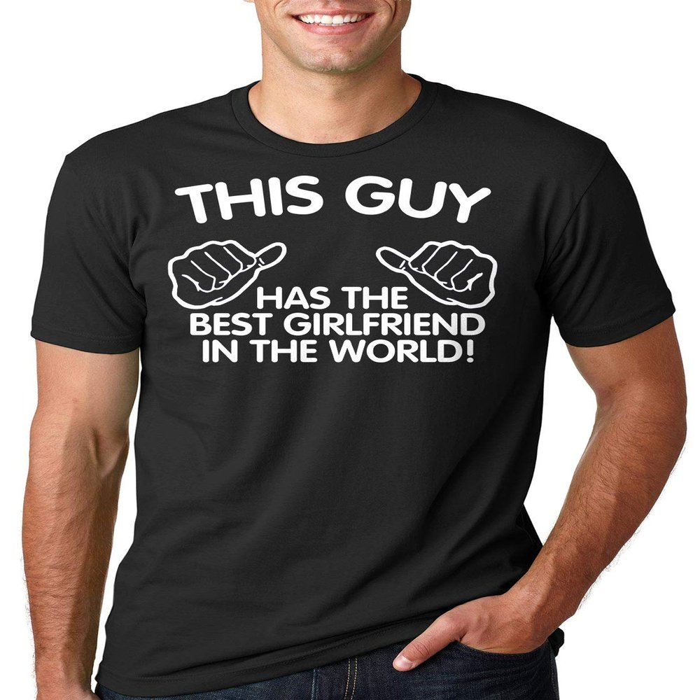 Best Girlfriend in The World T-Shirt Tee Shirt Large Black