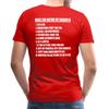 Spreadshirt Rules for Dating My Daughter Men's Premium T-Shirt, M, red view 1
