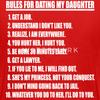 Spreadshirt Rules for Dating My Daughter Men's Premium T-Shirt, M, red view 3