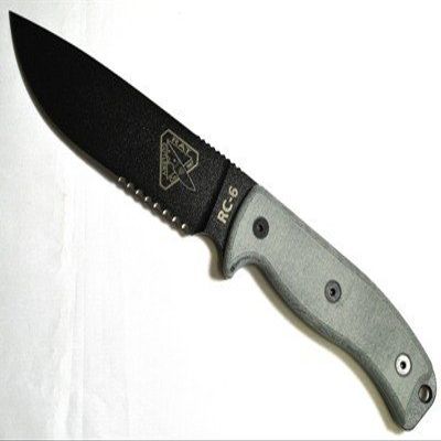 Randall's Adventure ESEE-6 with Partially Serrated Blade - Green Sheath