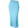 MBJ WB296 Womens Lightweight Floor Length Maxi Skirt L Aqua view 1