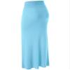 MBJ WB296 Womens Lightweight Floor Length Maxi Skirt L Aqua view 2