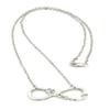 NYFASHION101 Rossian Celebrity Fans 18" Infinity Heart Necklace in Silver-Tone XC473R view 1