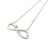 NYFASHION101 Rossian Celebrity Fans 18" Infinity Heart Necklace in Silver-Tone XC473R view 2