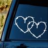 Barb Barbed Wire Hearts Decal Sticker A1126 view 3