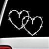 Barb Barbed Wire Hearts Decal Sticker A1126 view 4