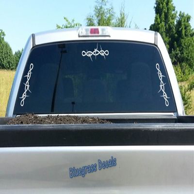 A1129 (3X) Barb Barbed Wire Decal Sticker Truck SUV Horse Cowgirl Cowboy Rodeo Tattoo