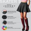 MBJ WB211 Women's Basic Versatile Stretchy Flared Skater Skirt for Girl L Charcoal view 4