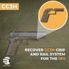 Recover CC3 H 1911 Grip & Rail System, Desert Sand, Universal view 2