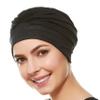 Beemo Swim Caps for Women Swimming Turban Polyester Latex Lined Pleated for Ladies - Black view 1