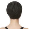Beemo Swim Caps for Women Swimming Turban Polyester Latex Lined Pleated for Ladies - Black view 4