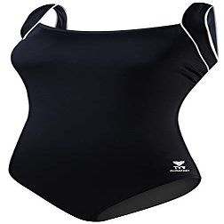 TYR Solid Square Neck Controlfit - Black - 14