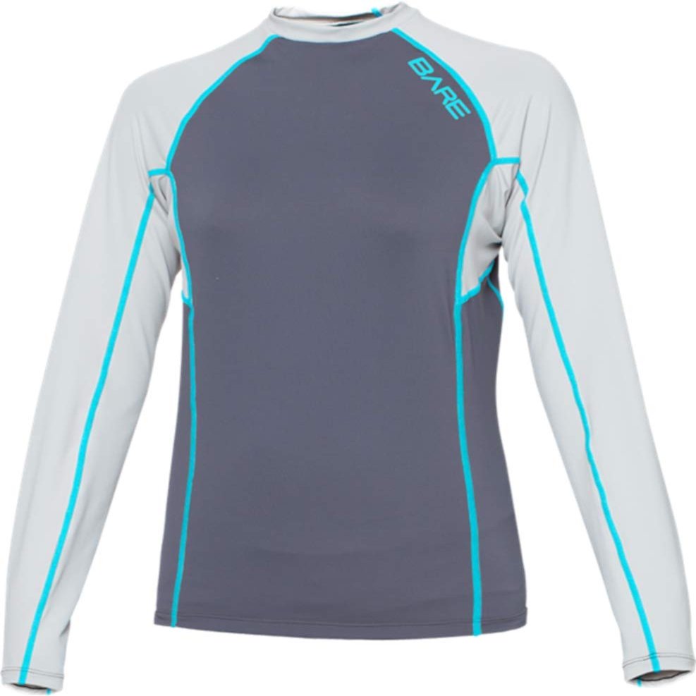 Bare Womens Long Sleeved Sunguard (Small, Gray)