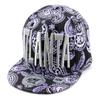 NYFASHION101 Famous City Name Embroidered Paisley Printed Snapback Flat Bill Cap, Atlanta view 1