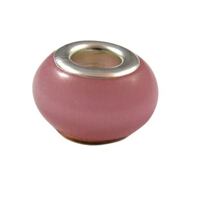 Universal Glass Bead Pink Cat's Eye