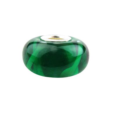 Universal Glass Bead Green with Light Green Lines