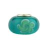 Universal Glass Bead Teal with Flower view 1