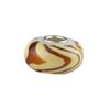 Universal Glass Bead Amber with Ivory Stripes view 1