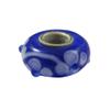 Universal Glass Bead Blue with White Flowers view 1
