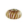 Universal Glass Bead Amber with White Stripes view 1