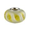 Universal Glass Bead White with Yellow Design view 1