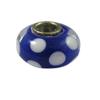 Universal Glass Bead Blue with White Dots view 1