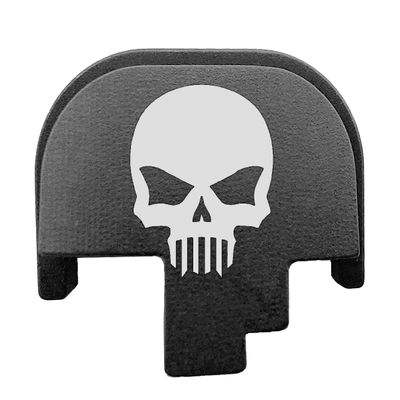 BASTION Laser Engraved Rear Cover Slide Back Plate for Smith & Wesson M&P M2.0 9mm/.40 Cal/45 ACP Full Size ONLY Skull