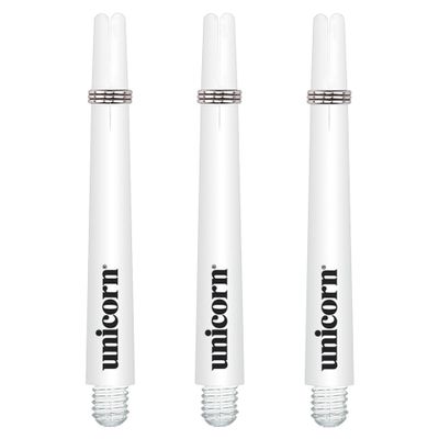 Unicorn Gripper 3 Dart Shaft Stem Set, 3 Shafts, Size Short - 34.4mm, White