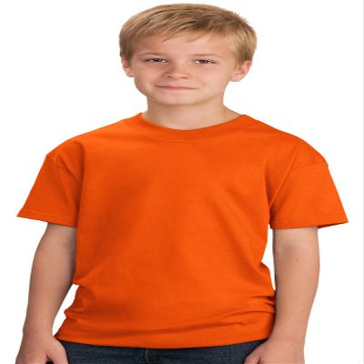 NEW Port & Company - Youth 5.5-oz 100% Cotton T-Shirt. PC54Y, Orange XS