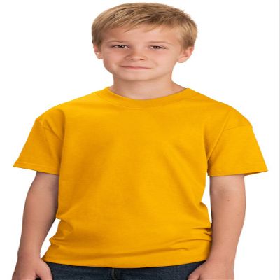 NEW Port & Company - Youth 5.5-oz 100% Cotton T-Shirt. PC54Y, Gold M