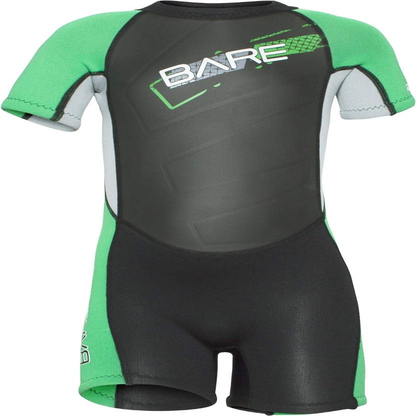 Bare Kids 2mm Tadpole Shorty (Green, 2 Years)
