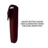Adamis Full Grain Genuine Leather Spectacles Removable Hard Shell Case and Soft Pouch for Men and Women Flexible And Durable For Sunglass Eyeglass And Reading Glass Holder compact size Cherry view 3