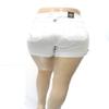 1826 Women's Plus Size Stretch HIGH Waist Twill Short 95% Cotton 5% Spandex 7380 (14, White) view 3